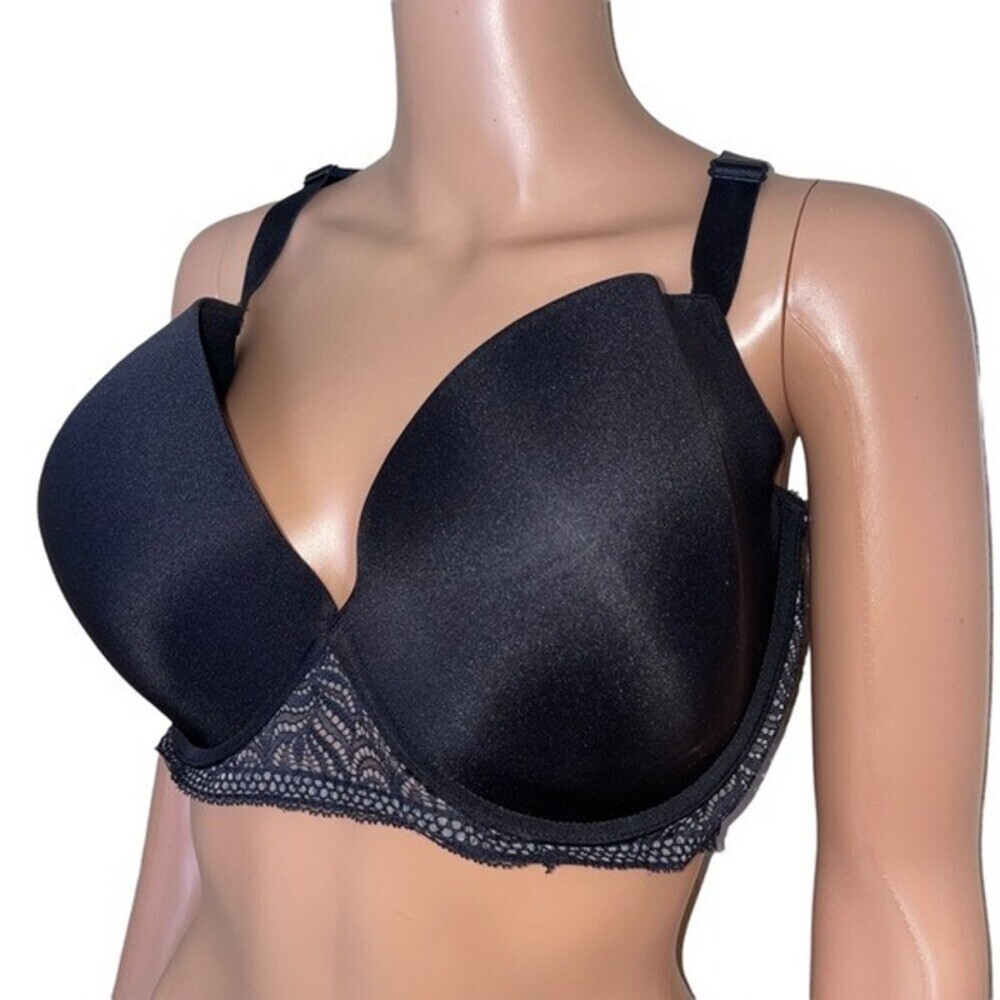 Paramour black lace wide with underwire padded bra 42DD